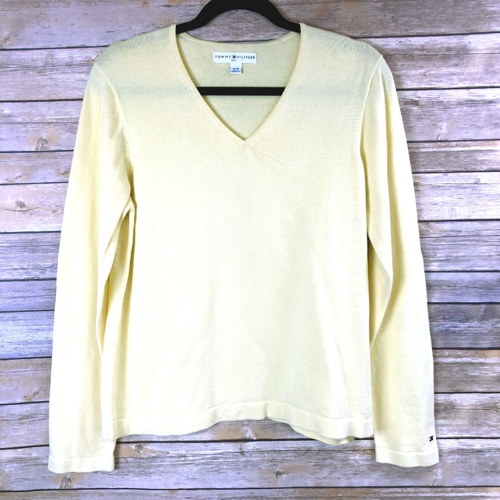 Tommy Hilfiger Golf Yellow V-Neck Sweater -Size XL